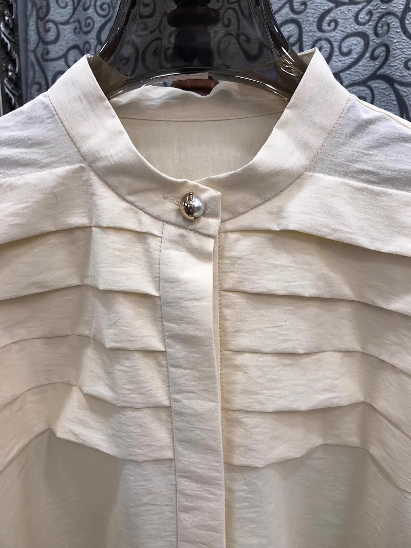 Новые горячие продажи рубашки 1920 весенний стиль женские плиссированные