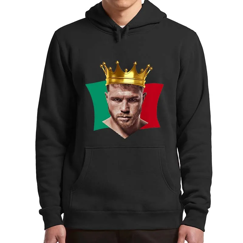 

Canelo Alvarez Hoodies Funny Crown Meme Mexico Professional Boxer Essential Fleece Pullover Soft Sweatshirt