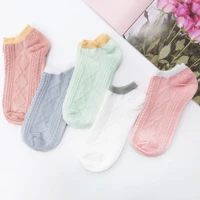 5 pairs lot pack women cotton thin section korean japanese style ankle happy fuuny the new arrival cute comfortable short socks