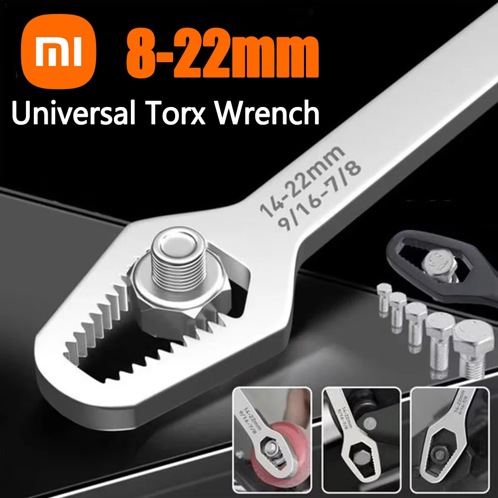 Универсальный ключ Torx Xiaomi 8-22 мм самозатягивающийся регулируемый для очков с