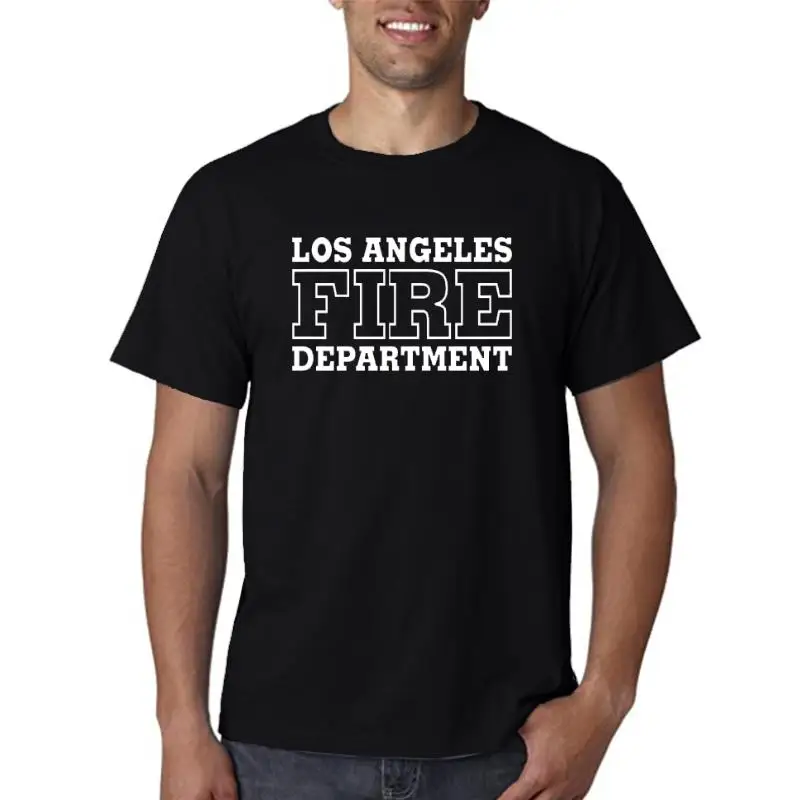 

Men's High Quality Tops Hipster Tees Los Angeles Fire Department Search And Rescue San Andreas Movie Clothing T-Shirt