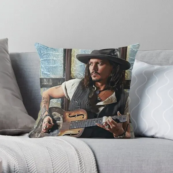 

Johnny Depp Printing Throw Pillow Cover Fashion Bedroom Decor Bed Wedding Square Cushion Office Anime Pillows not include