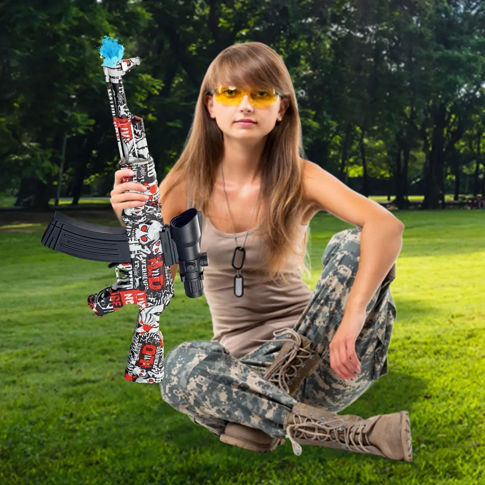 Игрушечный пистолет AK47 Электрический гелевый водяной пистолет-бомба для