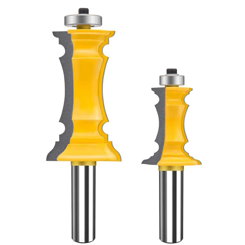 

2Pcs Router Bit Set 1/2 Inch Shank Drawer Panel Molding Cutter Woodworking Milling Cutter Carbide CNC Cutting Tool