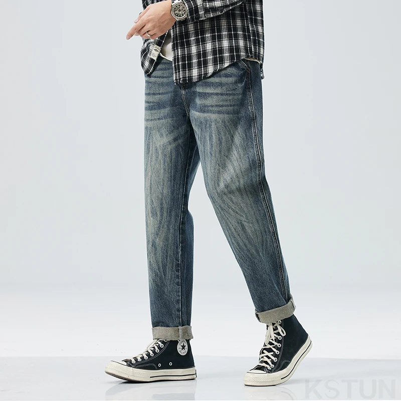 KSTUN мужские винтажные мешковатые брюки джинсы-шаровары свободного покроя