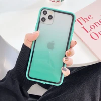 for iphone 13 11 12 pro max case gradient transparent shockproof back cover for iphone 11 pro xs max 6s 6 7 8 plus se 2020 cases