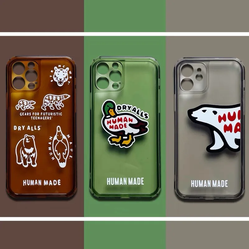 

Cartoon Painted Luxury Brand NIGO HUMAN MADE Lens Protection Frame Phone Case For iPhone11 12 13 ProMax XR Xsmax Soft Cover