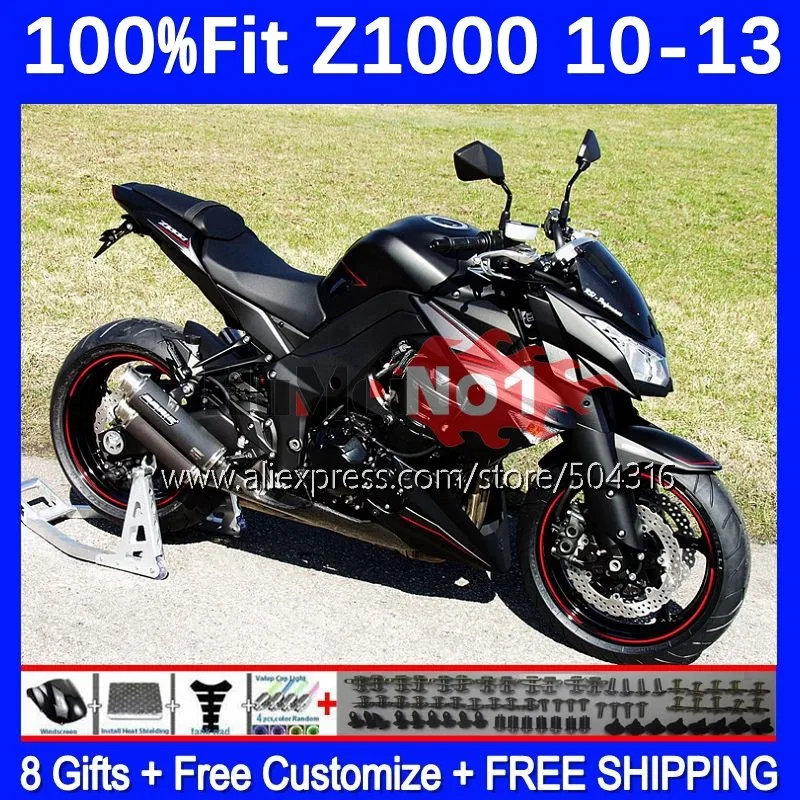 

Injection Body For KAWASAKI NINJA Z 1000 black factory Z1000 Z-1000 10 11 12 13 176MC.12 Z1000SX 2010 2011 2012 2013 OEM Fairing