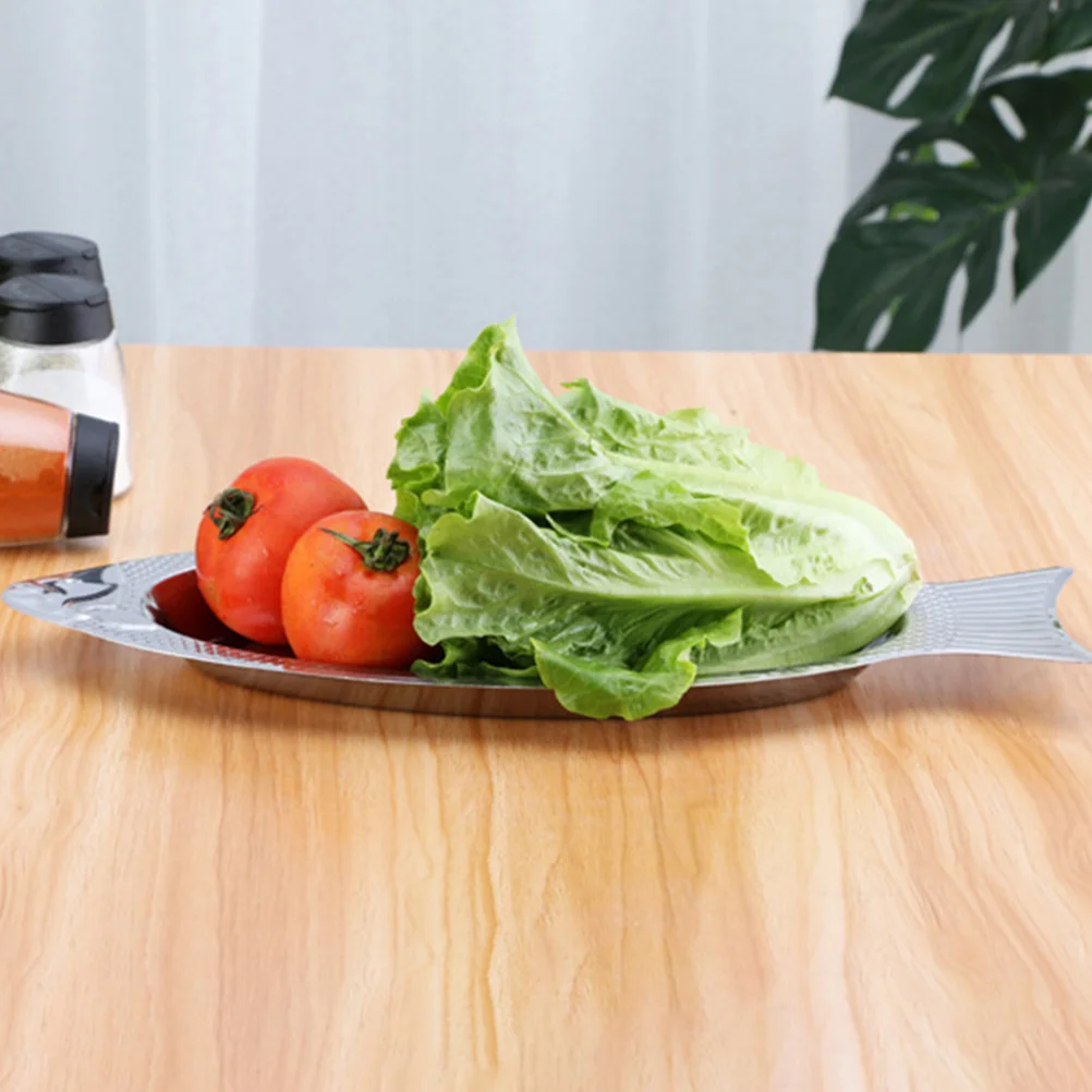 

Plateserving Plates Dish Tray Platter Stainless Steel Dinneroval Appetizer Metal Sushi Shaped Snack Salad Dessert Fruit Platters