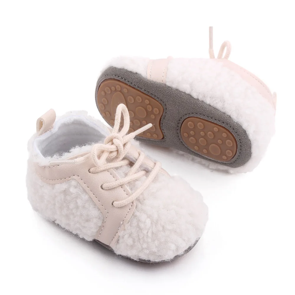 

KIDSUN Winter Warm Baby Socks Shoes Boy Girl Booties Cotton Soft Anti-slip Infant Knitted Newborn Boy Girl Crib Shoes