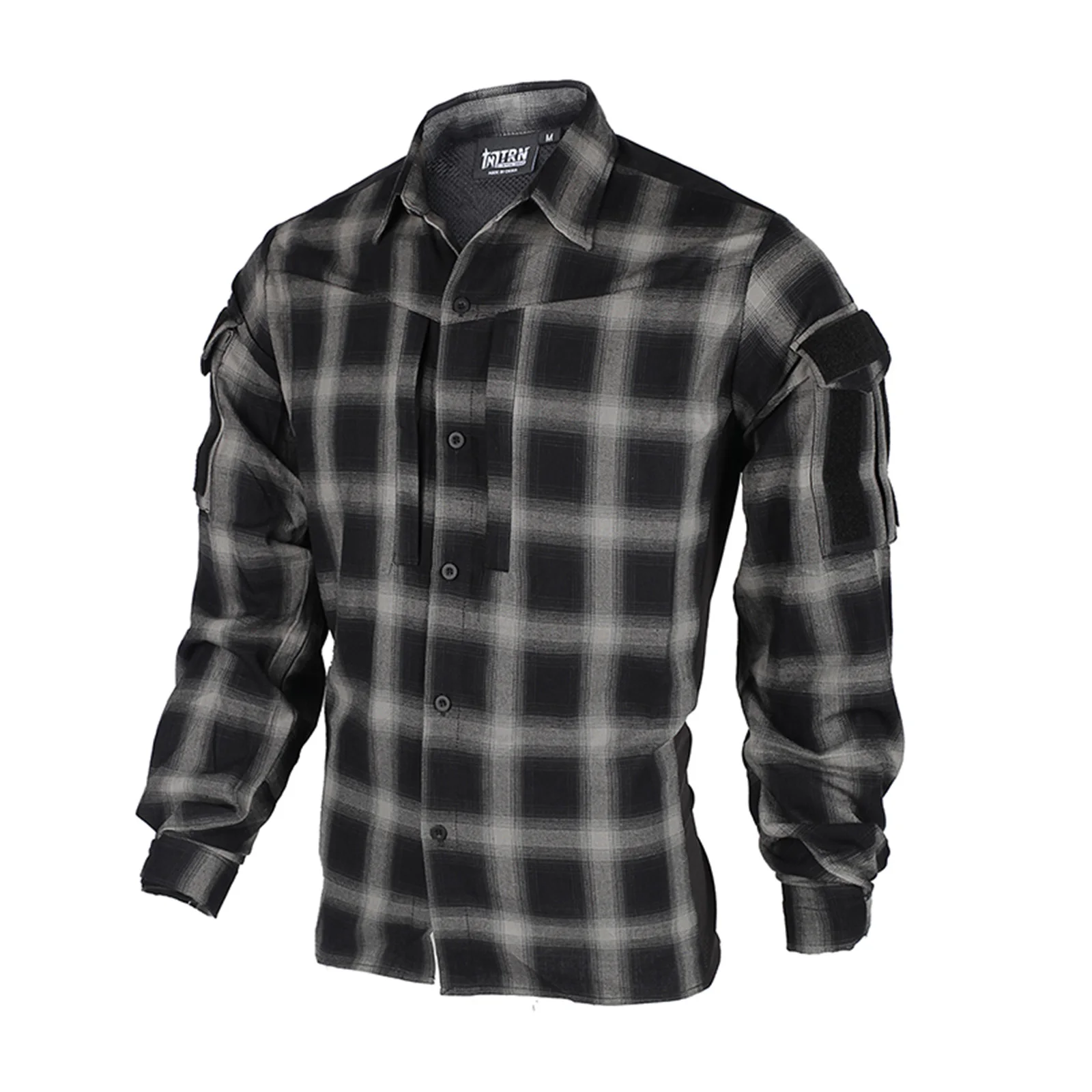 

[TRN]BAC Spring Autumn Commuter Tactical Plaid Shirt Combat Clothes Tactics Accessories S M L XL XXL Grey Thin Version