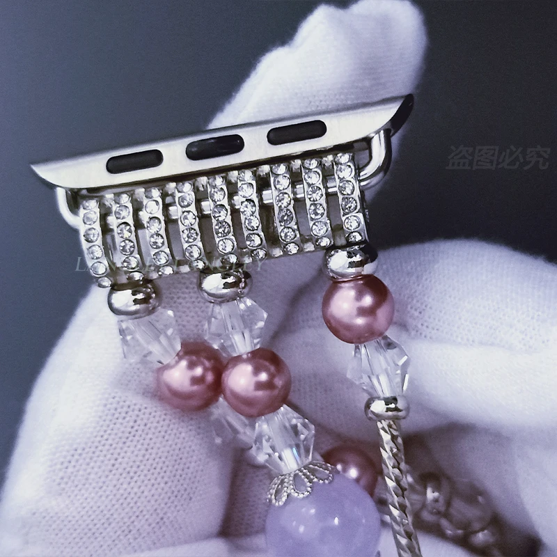 40PCS Diamond Connector for Apple Watch band Adapter 45mm 40mm 44mm 41mm 38mm Connectos for Iwatch Series 7 6 5 4 SE 20-Pairs