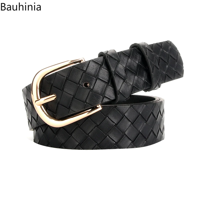 2022 New Fashion Personalized Design Dress Woven Belt 106*3cm Casual All-match Pin Buckle Belt For Young Women