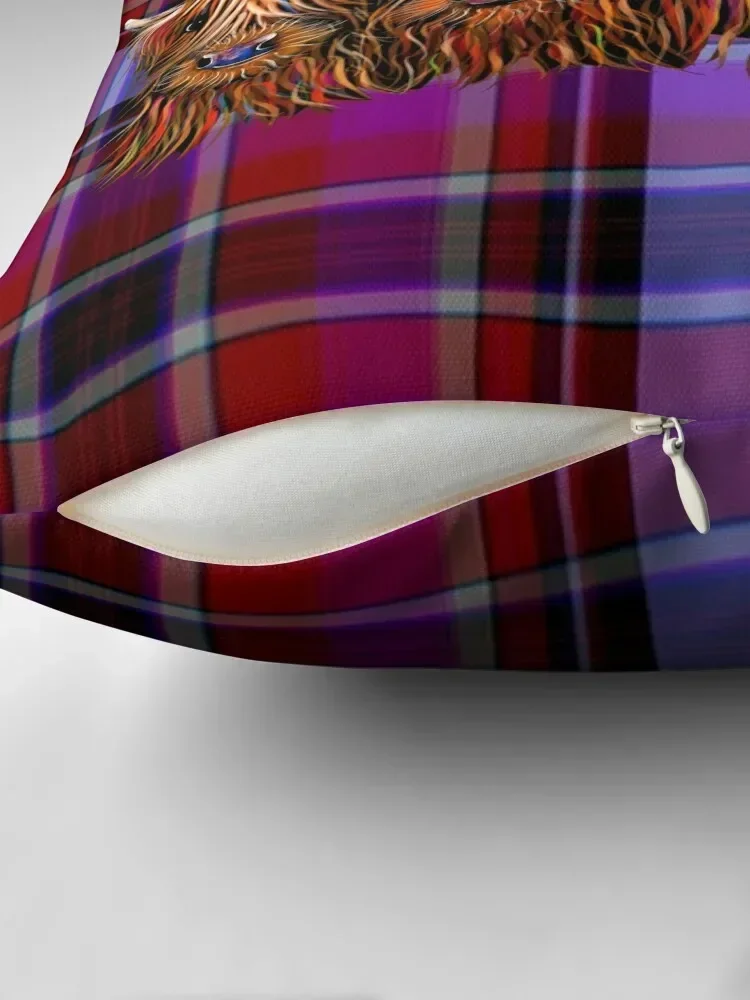 SCoTTiSH HiGHLaND CoW ' The HaiRY BuNCH oF CooS TaRTaN by SHiRLeY MacARTHuR Throw Pillow christmas cushions covers pillow