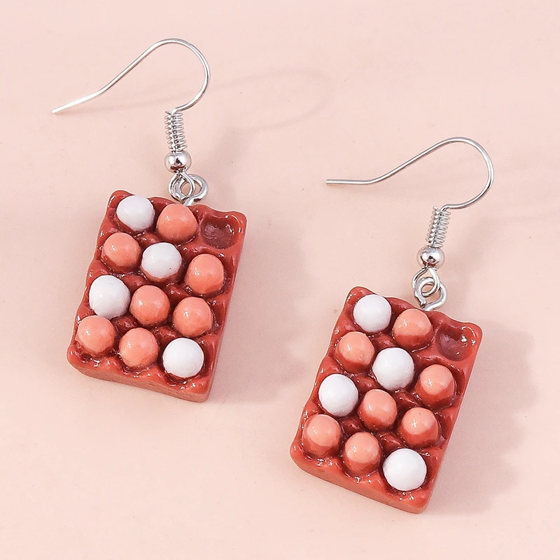 Забавные висячие серьги в форме яйца для женщин и девушек праздничные украшения