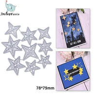 inlovearts 9pcs stars metal cutting die stencil for scrapbooking photo album decoration embossing paper carft 2022 new arrivals