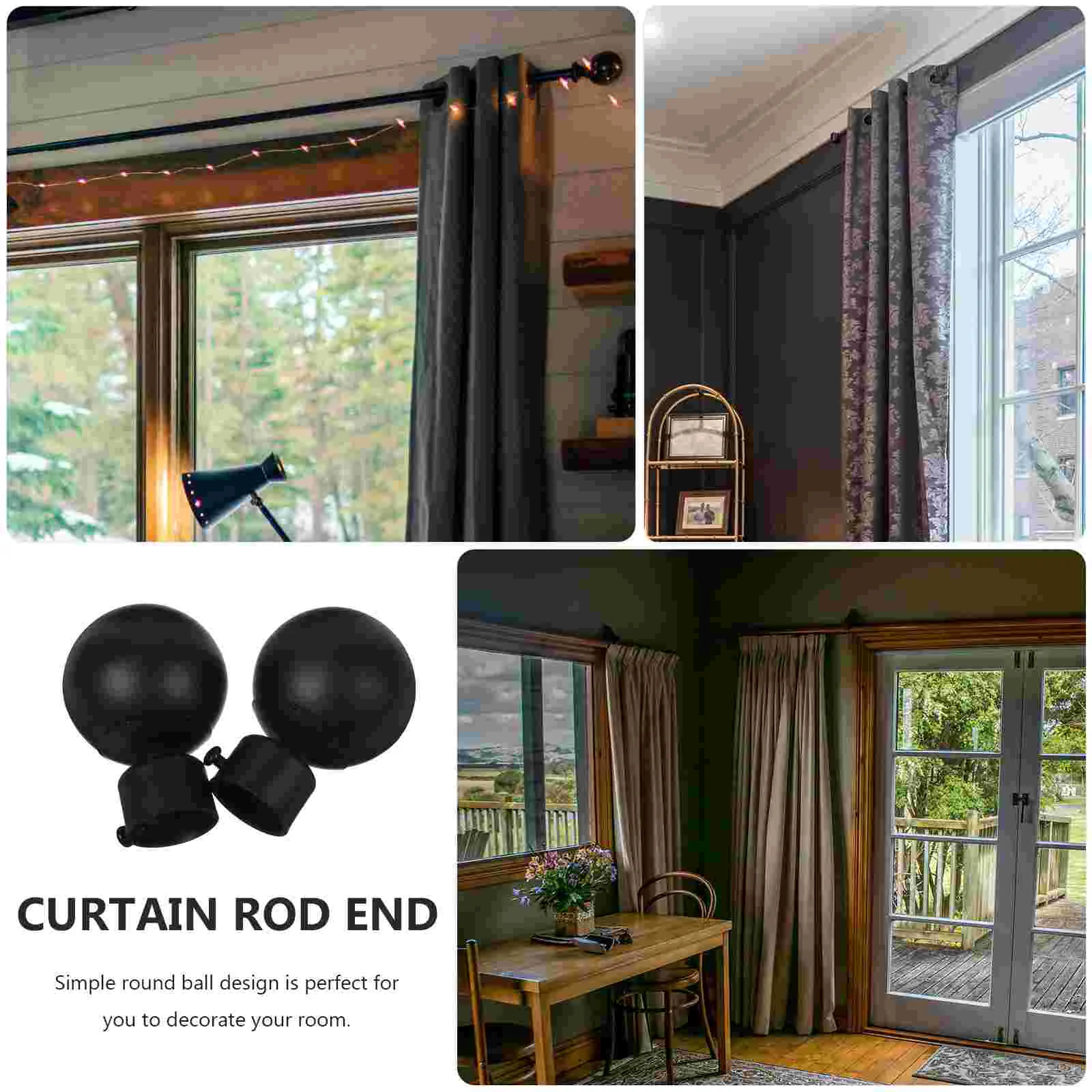 2 шт. драпировка финал стержня конец для штор ретро-декор оконная стойка шапка