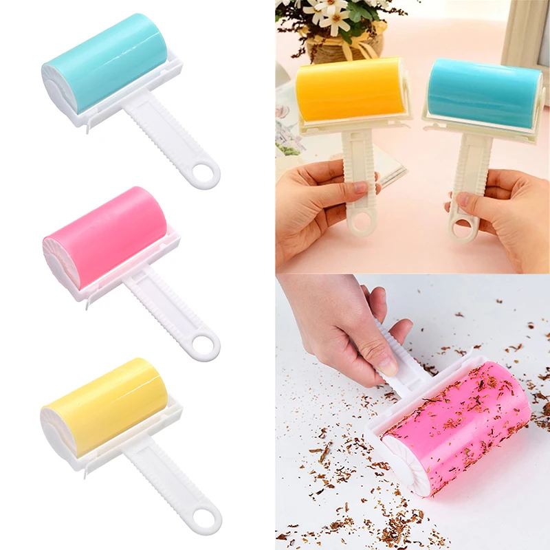 

1pc Hot Remover Washable Brush Fluff Cleaner Sticky Picker Lint Roller Carpet Dust Pet Hair Clothes Reusable Home Essential Tool