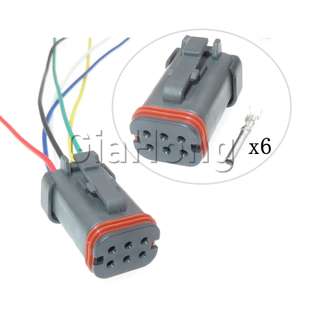 1 комплект 6-контактный автомобильный разъем переменного тока в сборе DT16-6SB-KP01