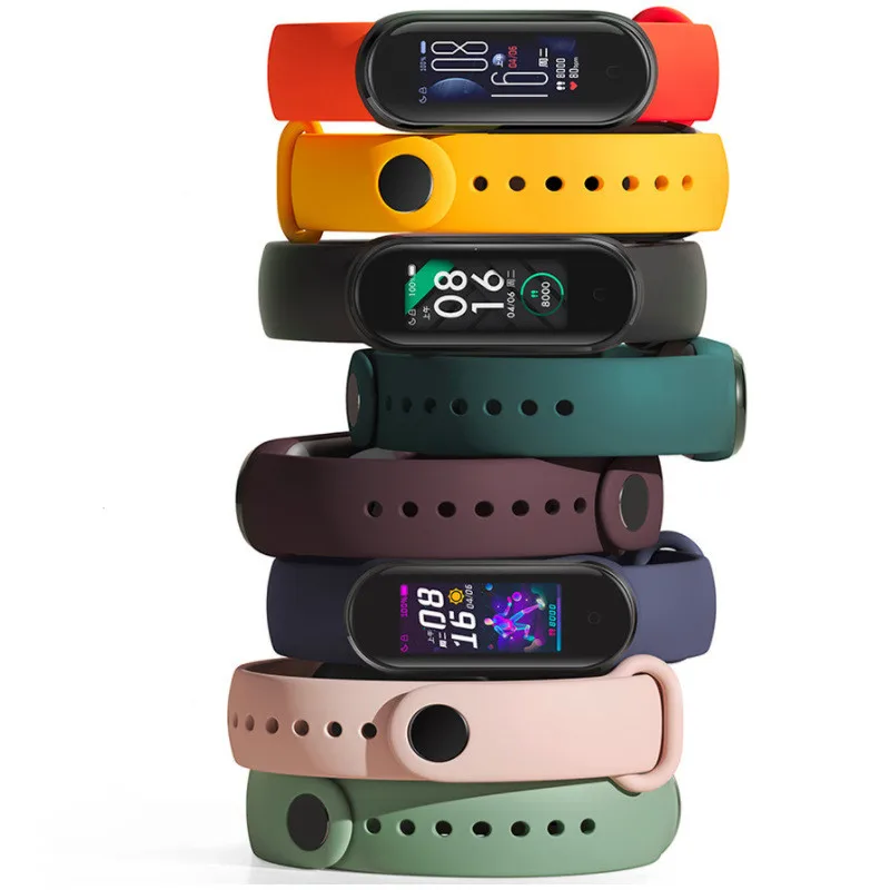 Сменный Браслет для Xiaomi Mi Band 3 4 5 6 7, силиконовый ремешок на запястье для Miband 3 4 5 6, ремешок для наручных смарт-часов (art.: 3920c2acfe755) - 3920c2acfe755