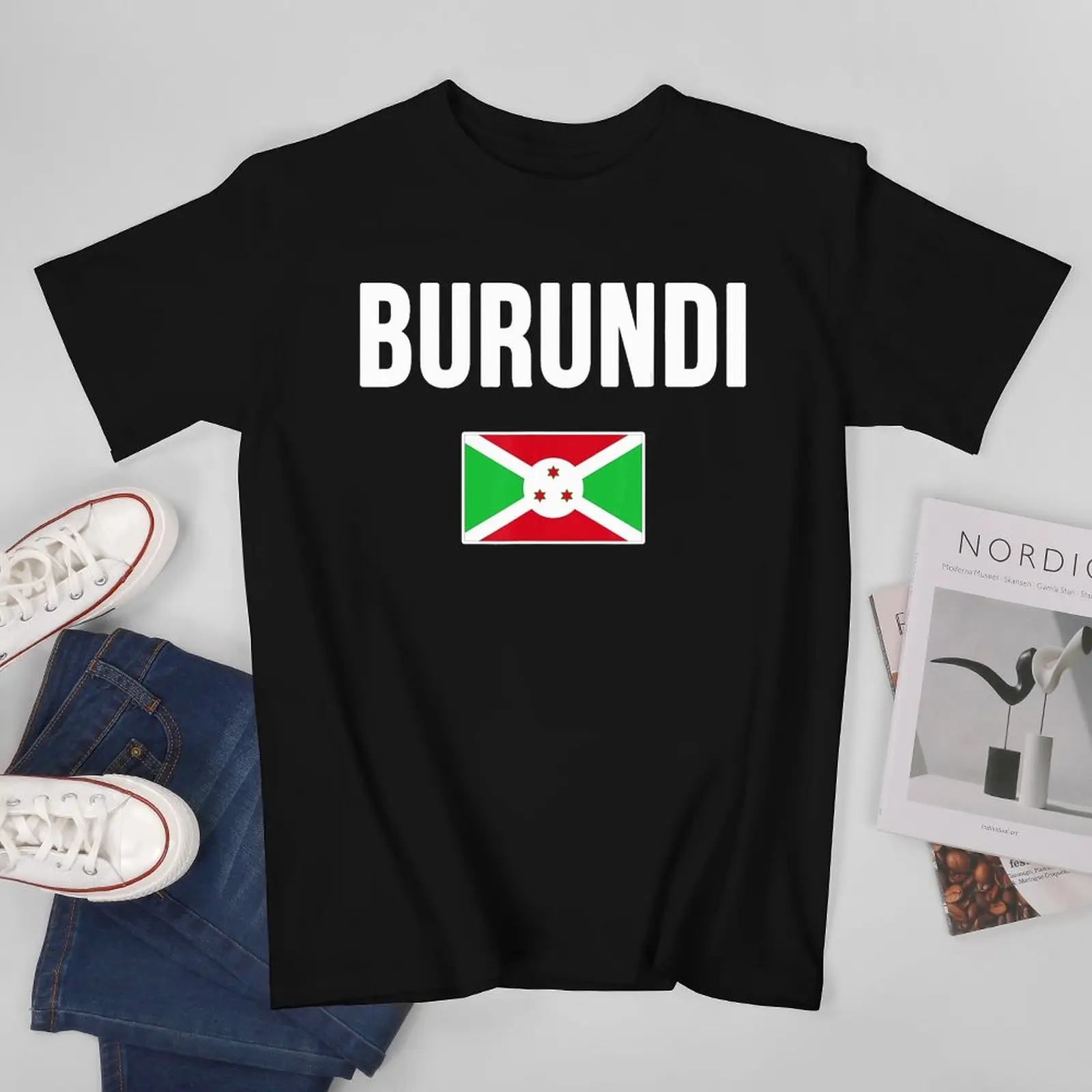 More Design Burundi Flag Burundian Men Tshirt Tees T-Shirt O-neck T Shirts Women Boys Clothing 100% Cotton