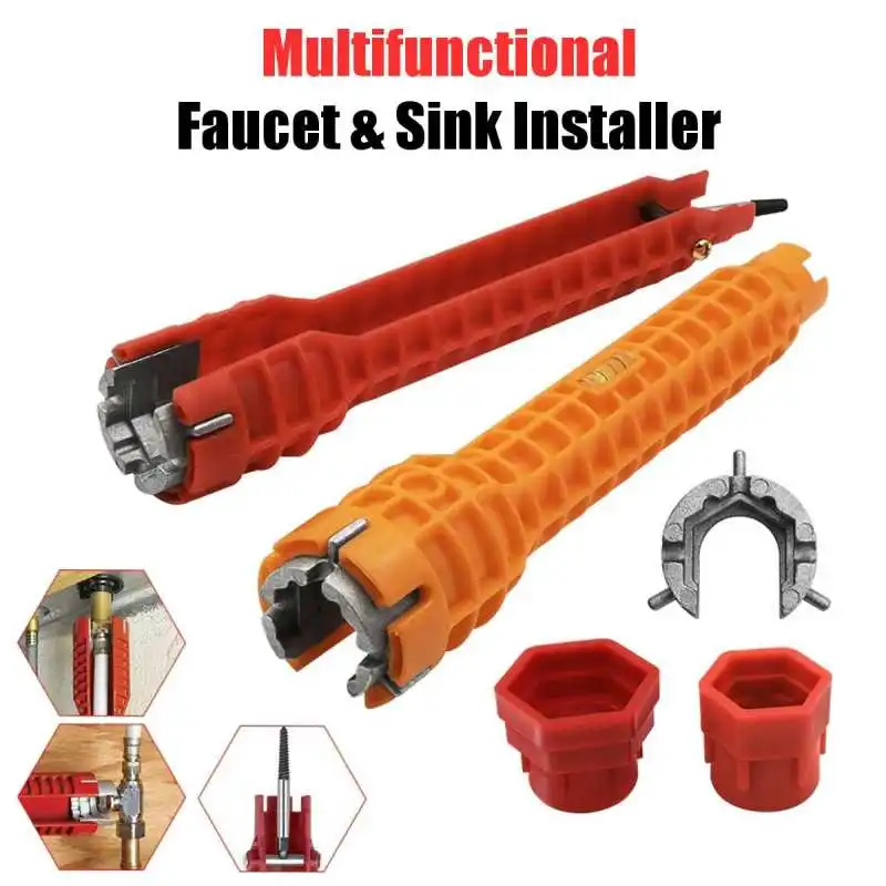 

Faucet and Sink Installer Wrench Anti-Slip Handle Double Head Wrench Tool Extra-long design Wrench Tools