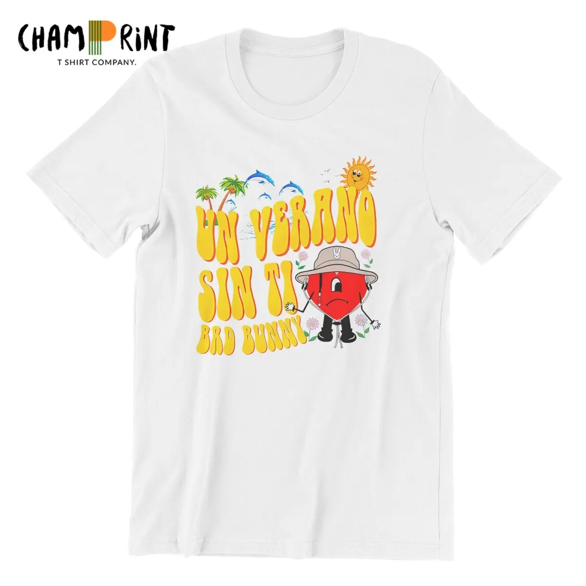 

Bad Bunny Un Verano Sin Ti Latino Men's T Shirts Vintage Tees Short Sleeve Crew Neck T-Shirts Cotton Unique Clothing