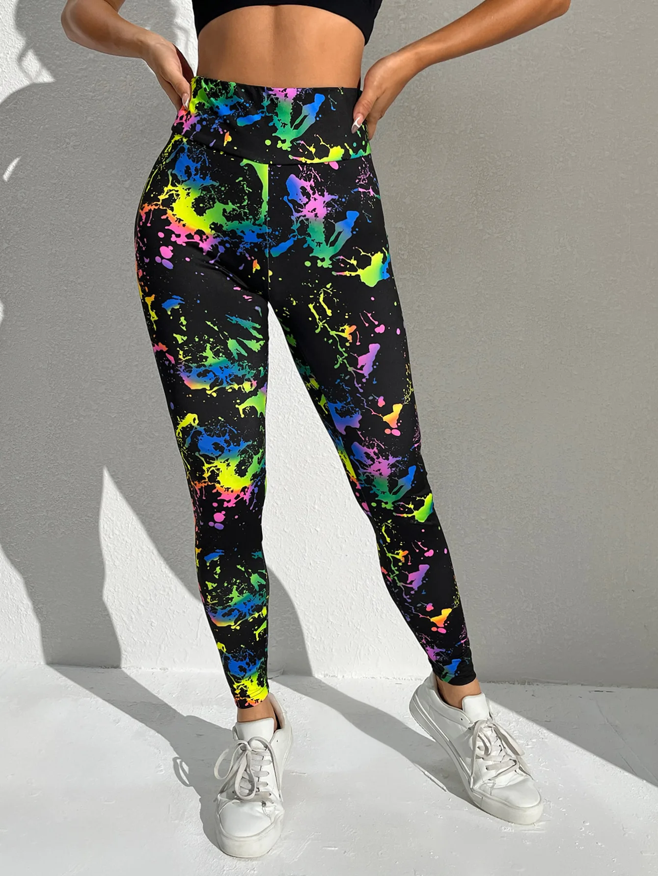 Print Seamless Leggings Women Soft Workout Tights Fitness Outfits Yoga Pants High Waisted Gym Wear Lycra Spandex Leggings