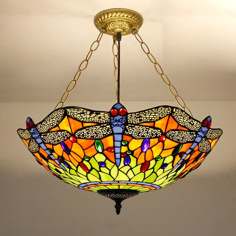 Подвесной светильник ANITA Tiffany светодиодный ретро-крестительный для гостиной