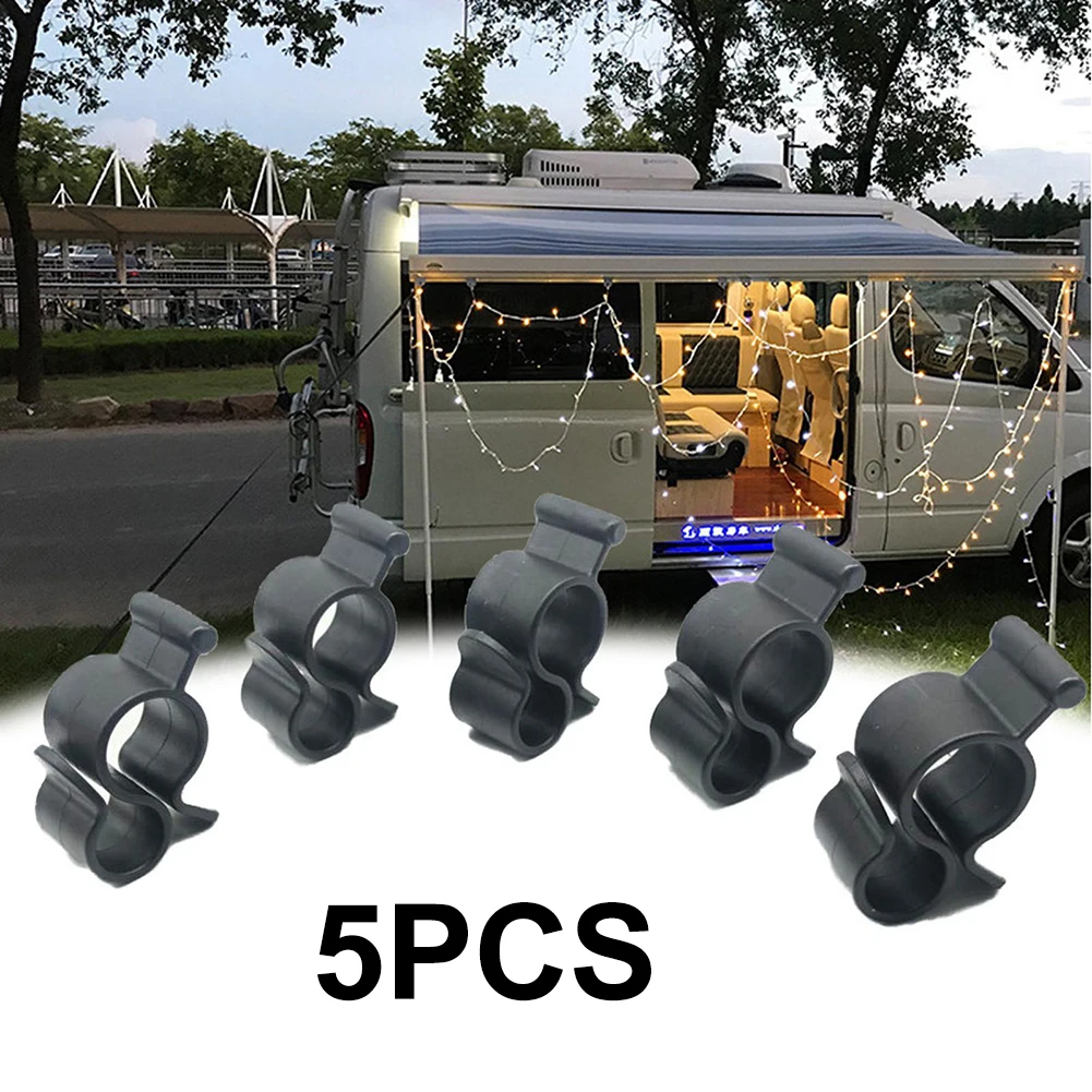

5Pcs RV Camping Awning Side Hook Rope Light Clips Black Tent Hooks Clips Light Hangers Part For Caravan Camper Accessories