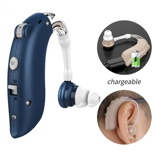 Mini Digital Hearing Aid for Elderly Portable Sound Amplifier Rechargeable BTE Adjustable Hearing Aid for Seniors 5