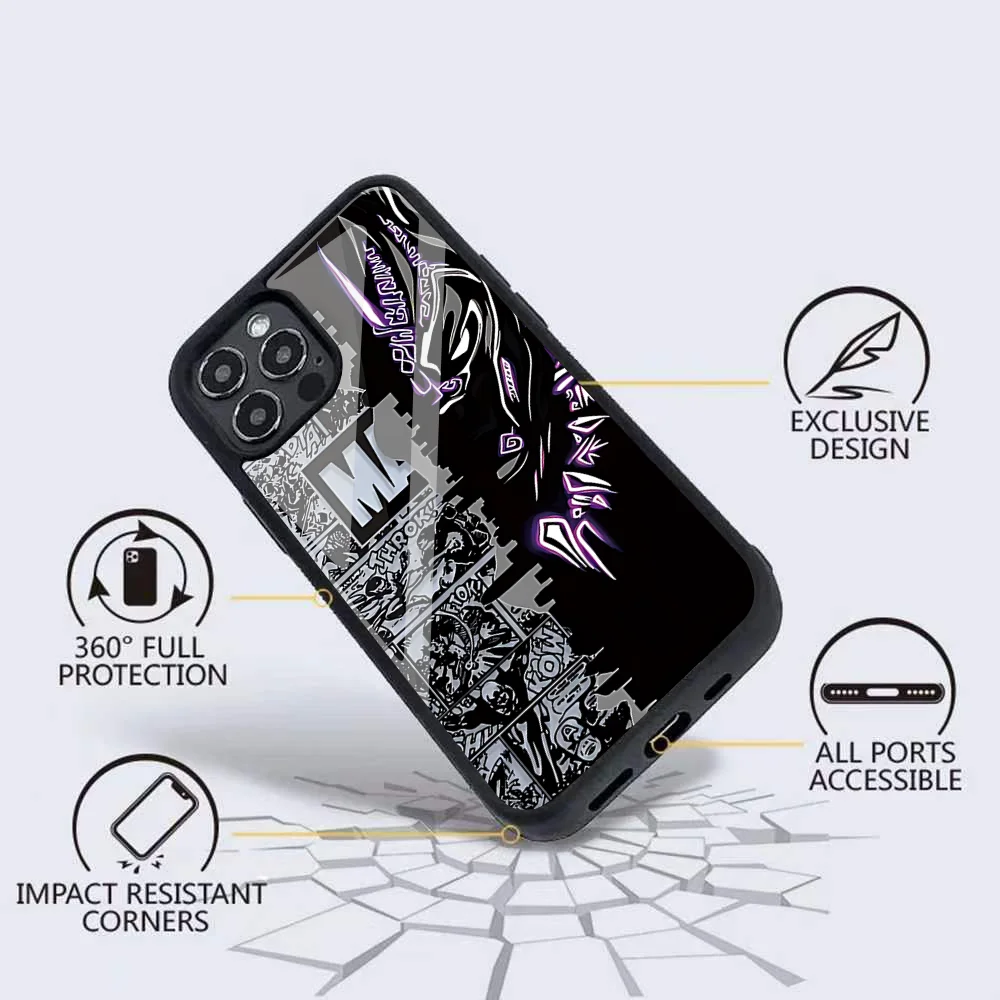 Магнитный Чехол Для Телефона S-Superhéroe Black Panther iPhone Pro Max Mini С Зеркальной Пленкой