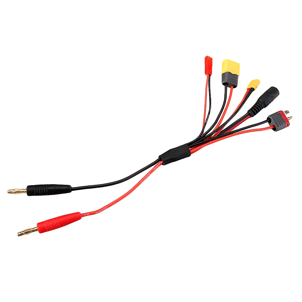 5 в 1 XT60 / 4 мм банановый штекер к XT30 DC5.5 T-Plug JST Адаптерный кабель для зарядного