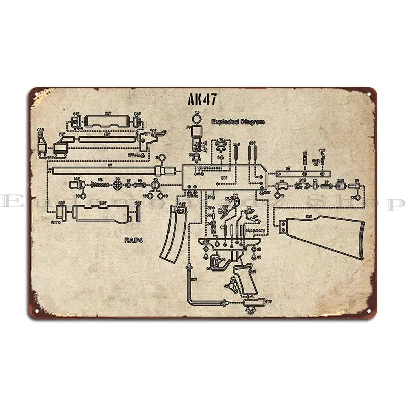 

Ak47 металлический знак кинотеатр классический паб индивидуальный персонализированный жестяной знак плакат