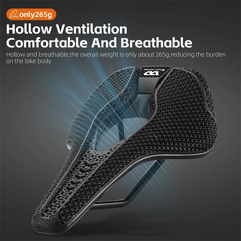 WEST BIKING 3D печатное велосипедное седло полый велосипедный сотовый фотоэлемент для