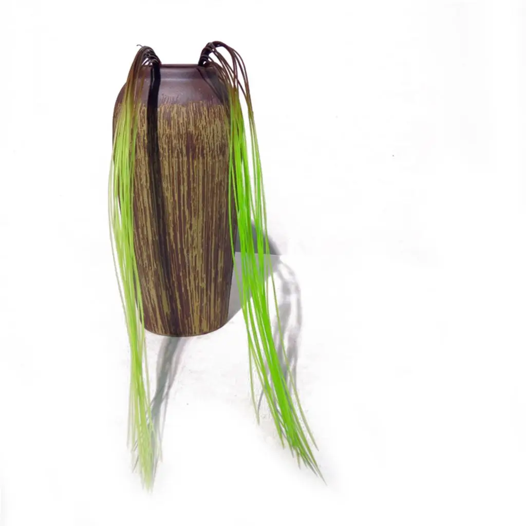 

Elegant Green Plastic Plant Wall DIY Quality Fresh Faux Plants Home Decor Long Leaf Grass Artificial Hanging Grass