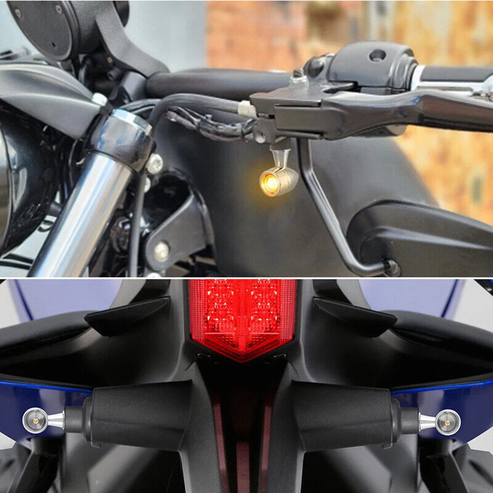 

100% Brand New Turn Signal Light Bike Accessories Indicators Light Universal 12V Aluminium+PC Lens Motorcycle None