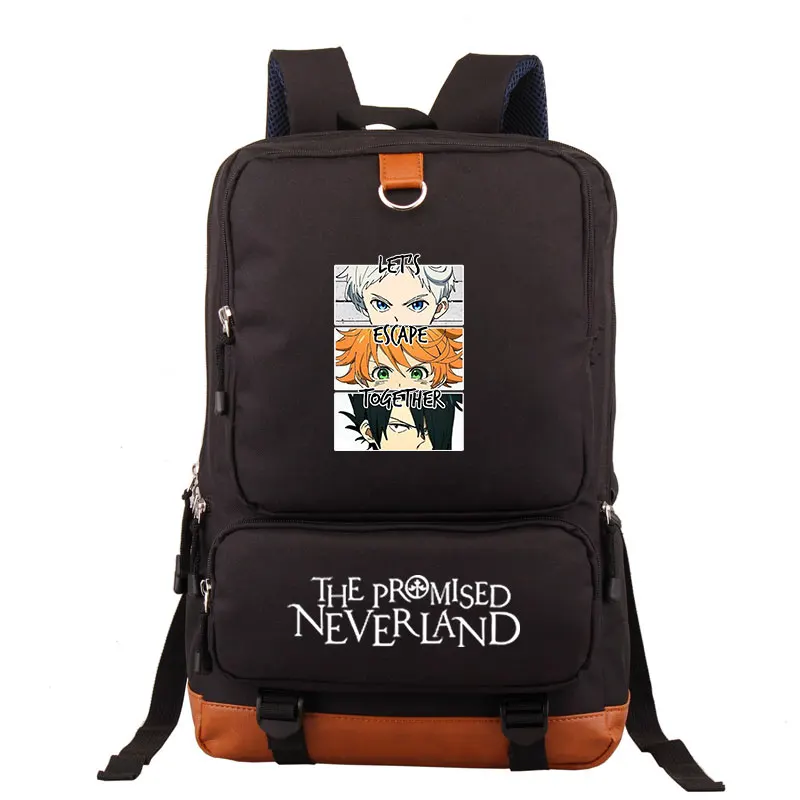 "The Promised Neverland Повседневный студенческий рюкзак для подростков Забавный аниме спортивный рюкзак для ноутбука мужские женские мужские сумки"
