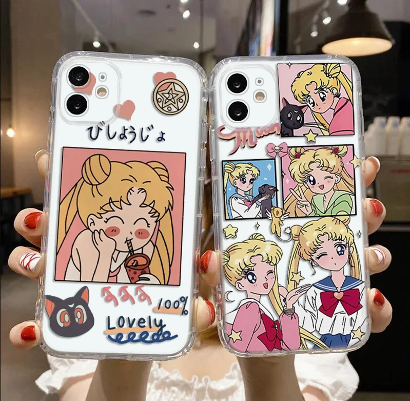 Мягкий чехол S-Sailor M-Moon для Moto G Stylus G85 G41 G5 Plus G50 G51 G5S G6 Play G60 G7 Power G71 G9