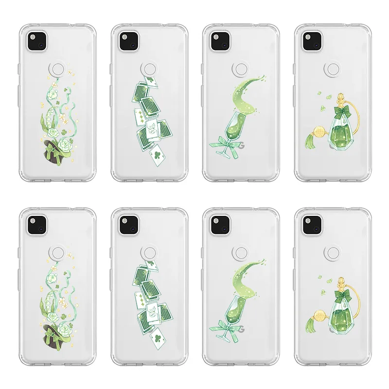 

Green Plant Phone Case for Google Pixel 6a 5 5a 5G 2 3 3XL 4 XL 6 Pro 3a XL 4 4a 5G Fundas Clear Soft TPU Back Shell Covers
