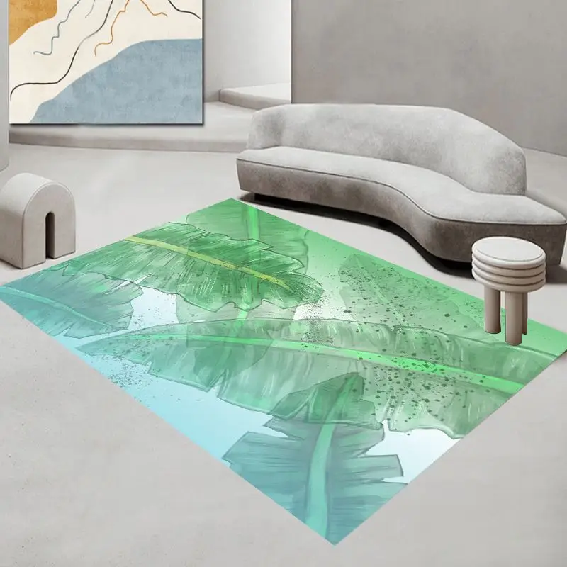 

Rainforest Jungle 3D Carpets Palms Leaves Rugs Living Room Area Rug Anti-slip Bedroom Lounge Rug Dining Room Floor Mat