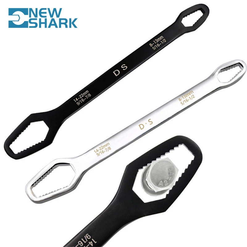 Universal Double Sided Wrench Chromium Vanadium Self-Tightening Universal Car Bicycle Repair Wrench Hand Tools Dropshipping