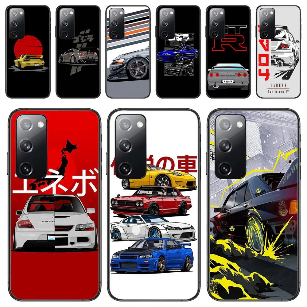 Japan JDM Nissan Sports Car Soft Phone Case Fashion For Samsung Galaxy S23 S21 S10 S30 S20 S22 S8 S9 S30 Pro Plus Ultra Fe Cover