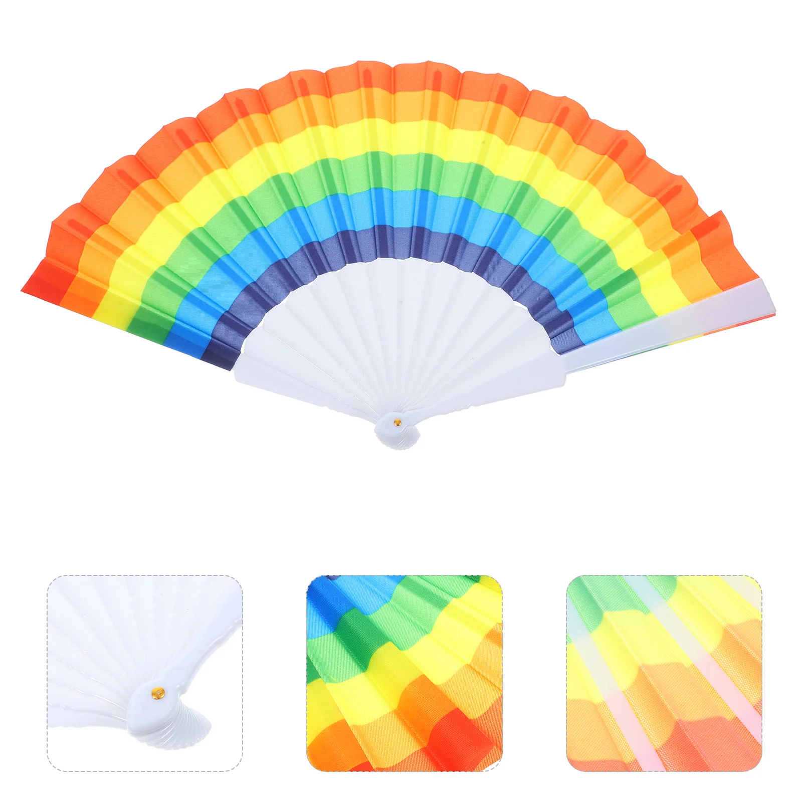 Портативный Радужный Веер Свадебный Декор Бумага Красочные Складные Вееры