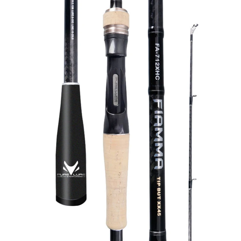Gun handle high carbon lure rod set long shot fishing rod Lei Qiang rod black rod Fuji accessories