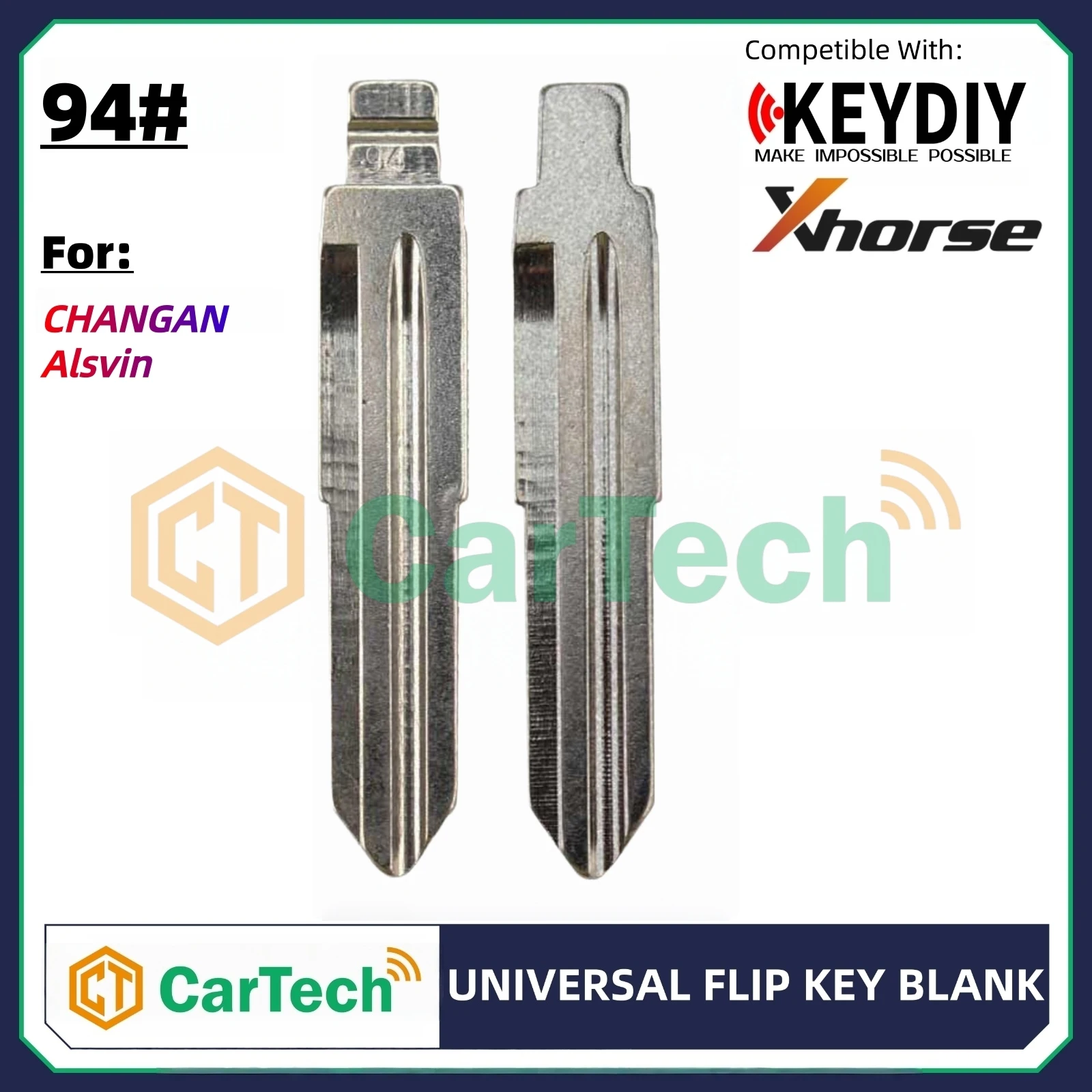Фото 01 # HU49 необрезанный флип-пустой ключ для KEYDIY KD XHORSE VVDI Универсальный пульт дистанционного управления для Audi VW Volkswagen Seat Porsche Jetta Santana №1