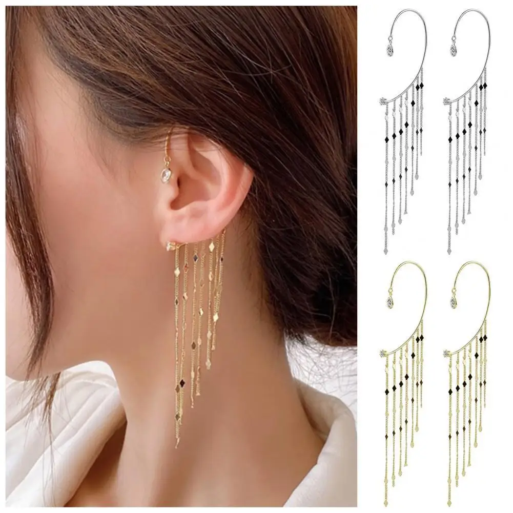 

Right Ears Jewelry Exaggerated Bright Luster Dangle Earring for Party