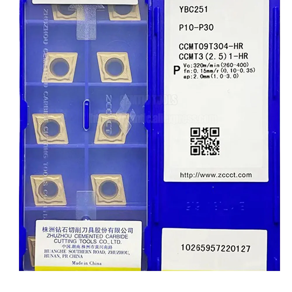 CCMT09T304-HR ZCC Токарные инструменты CCMT09T CCMT3(2.5)1-HR 10 шт./лот