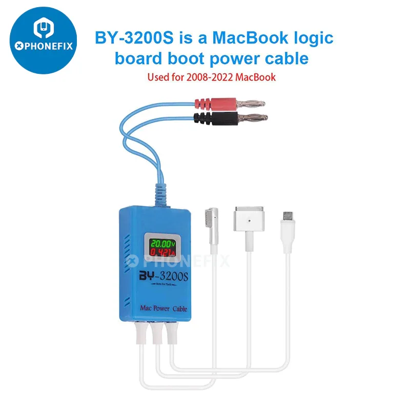

BY-3200S Power Boot Cable For Macbook Board Repair Support Single Board System Entering Type-C interface Fast Charger Test Line