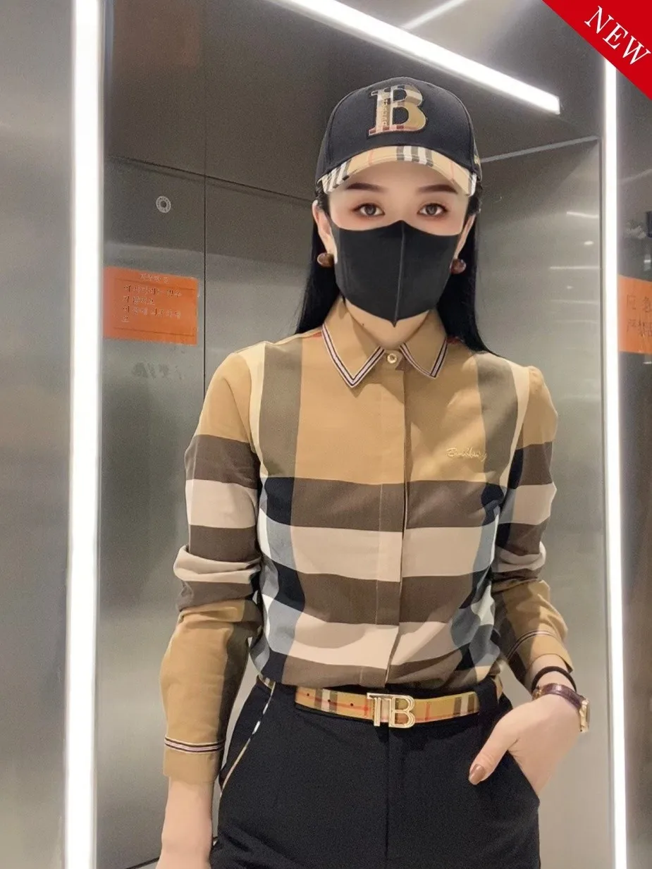 Spring and Autumn New High end Stripe Shirts Women clothes Casual All-matching Top High-End Fashion Western Sle Fashionable...